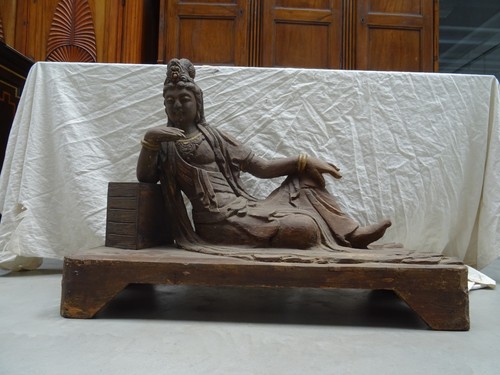 Grande statua legno - grande, in