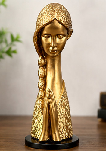 Statua donna dorata - di,