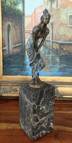 Statua bronzo donna in - statua,