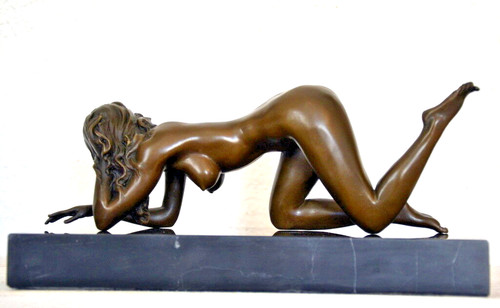 Statua bronzo donna nudo - -,