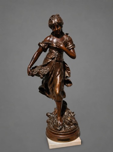 Grande statua amour - l'amour, fleuri