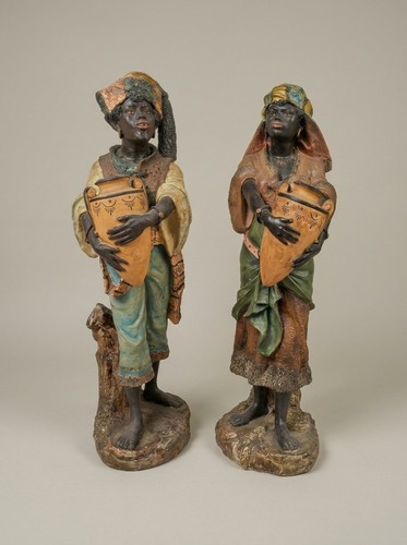 Coppia statue terracotta - statue,
