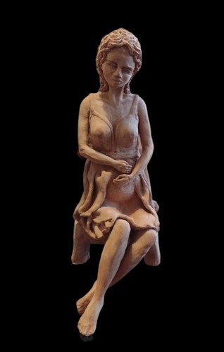 Scultura terracotta donna - in,