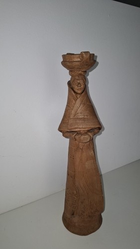 Scultura donna terracotta - donna, in