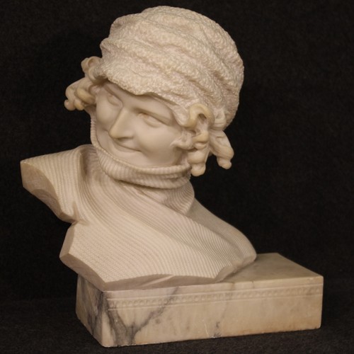 Marmo firmato statua - , ritratto