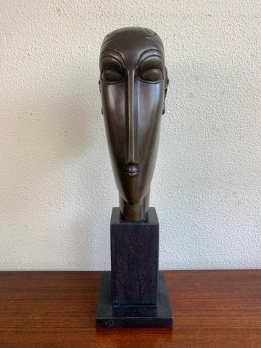 Scultura bronzo tête de - scultura,