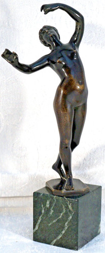 Antica statua bronzo una - bronzo,